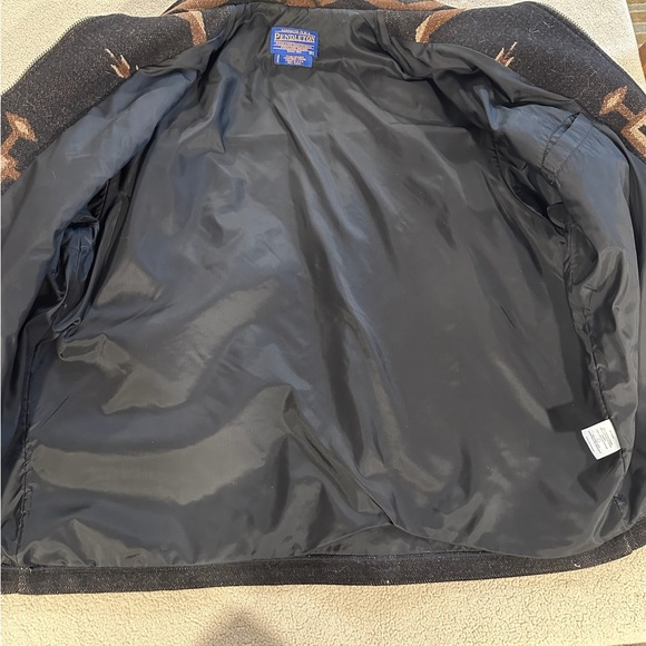 Pendleton  Vintage- Men's Black and Brown Geometric Jacket - Picture 8 of 15